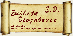 Emilija Divjaković vizit kartica